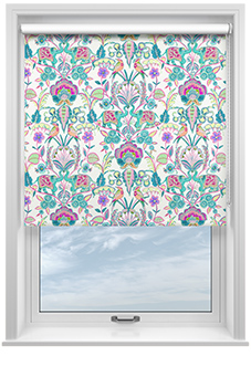 Bangalore, Turquoise - Twist&Fit Roller Blind